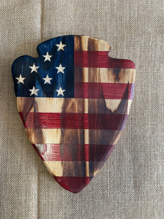 Wooden Patriotic Shield