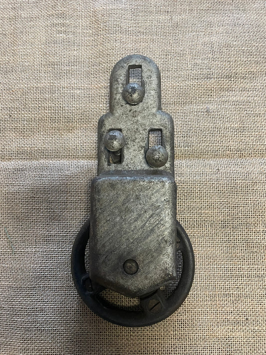 Vintage single pulley / trolley wheel
