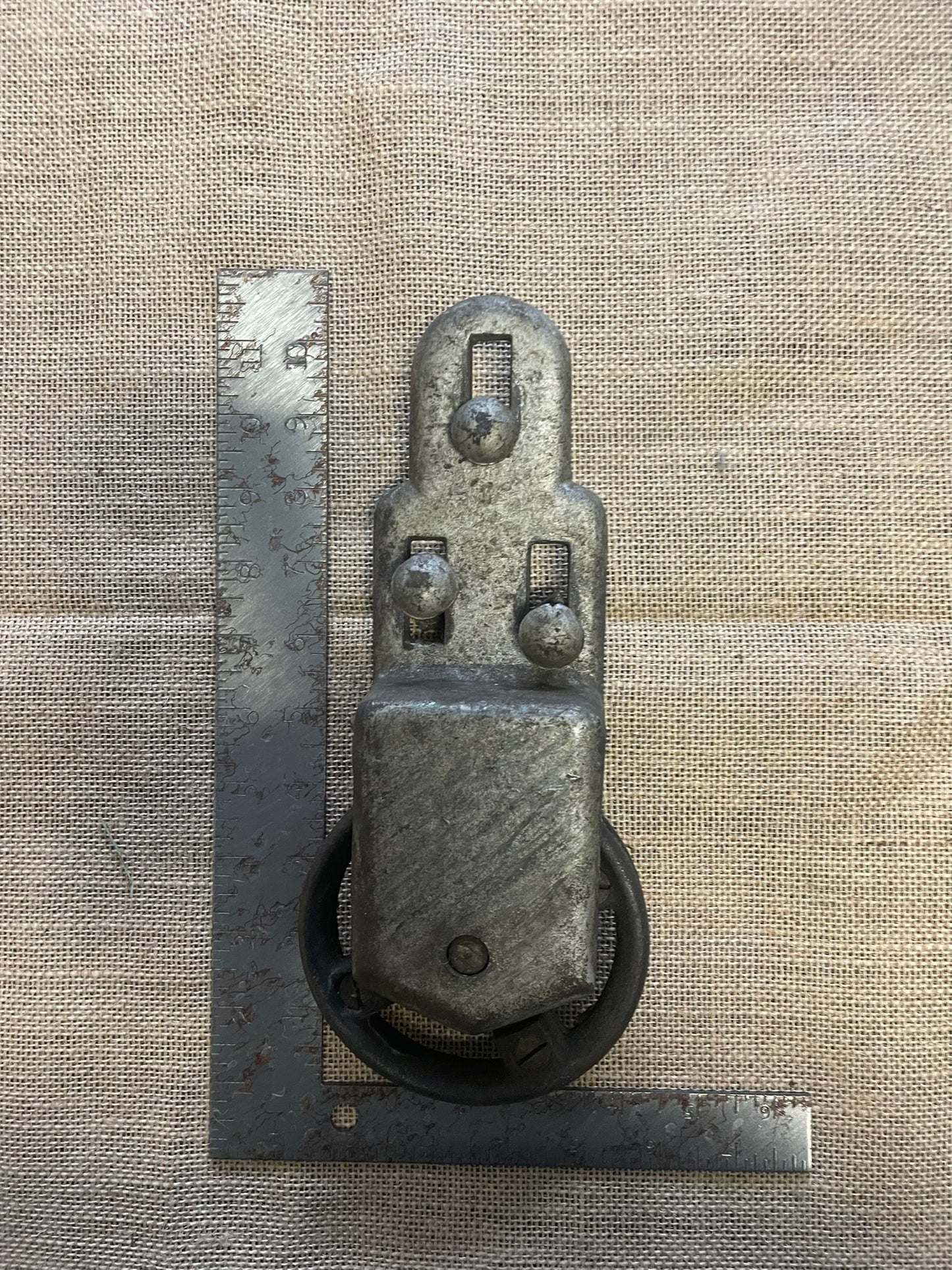 Vintage single pulley / trolley wheel