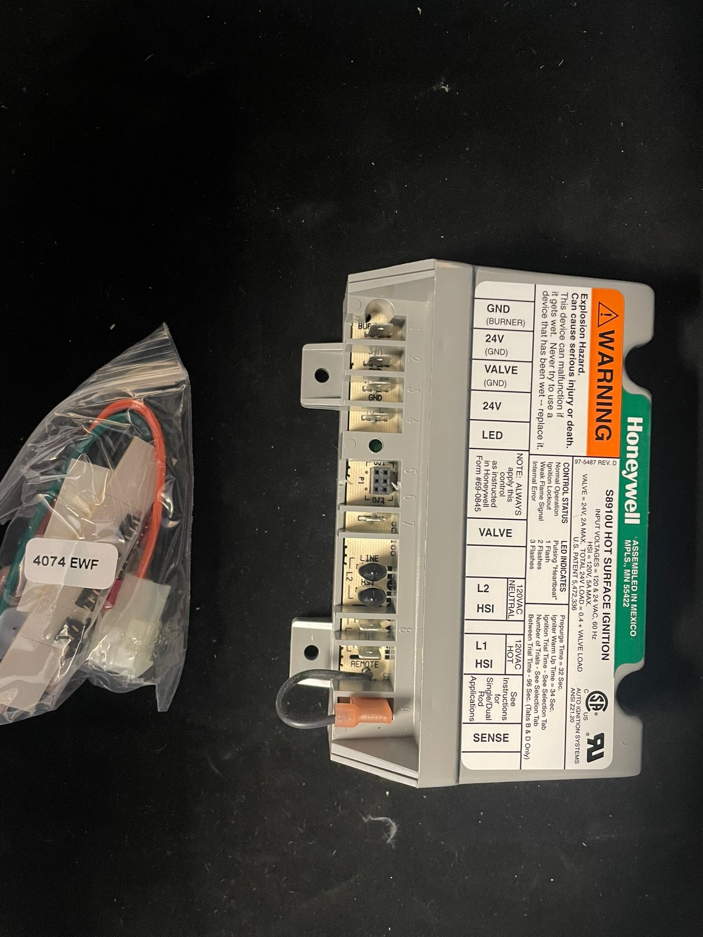 S8910U 1000 Universal Replacement Hot Surface Ignition Module
