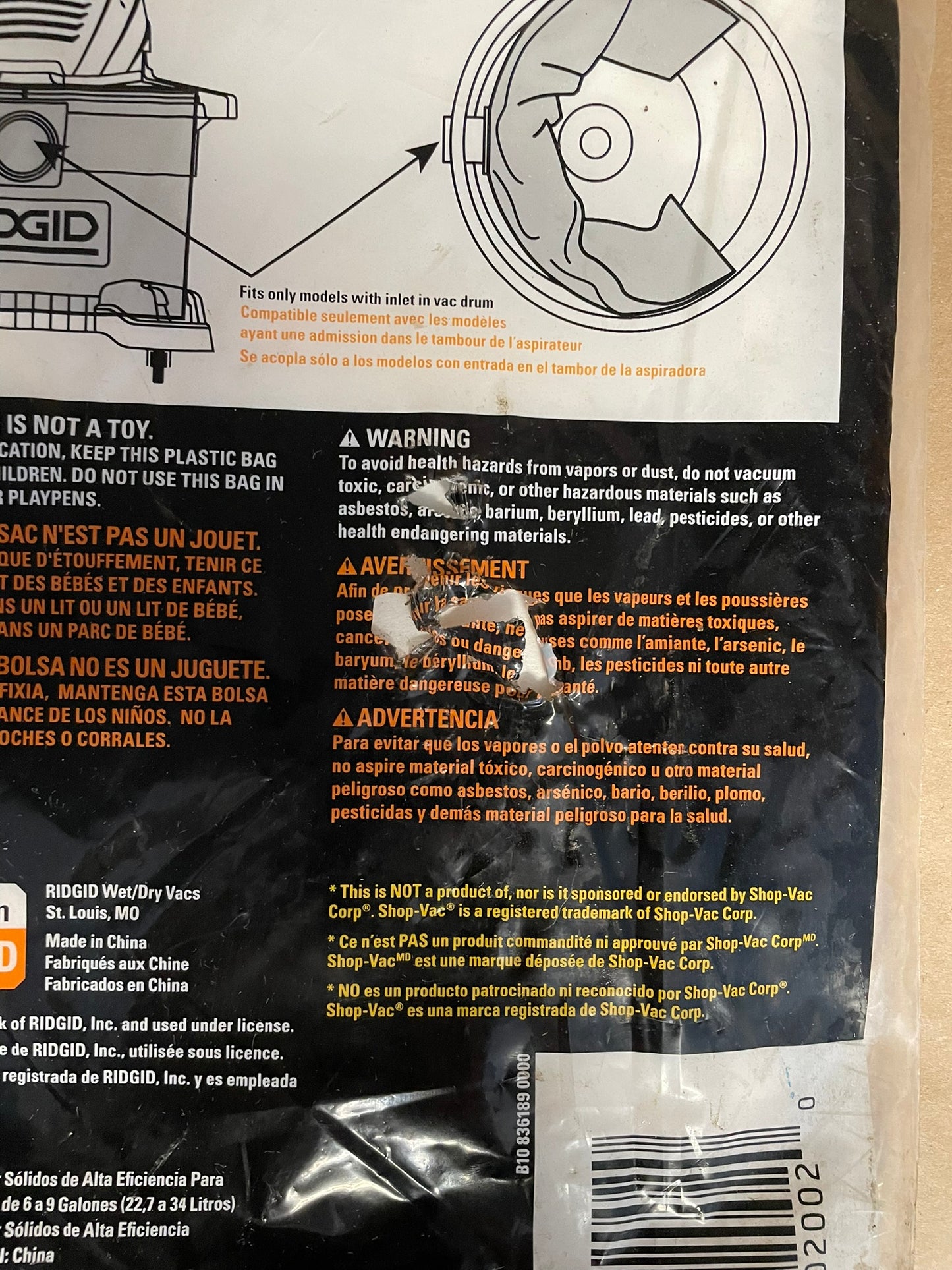 RIDGID Vacuum Bags VF3503