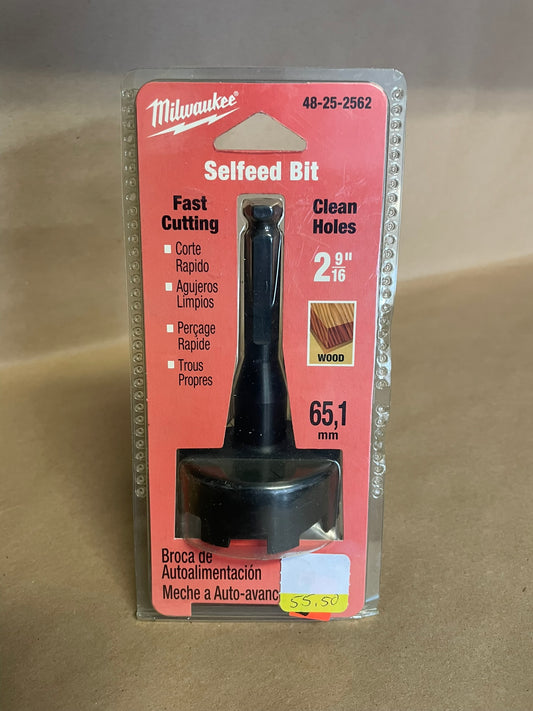 Milwaukee 48-25-2562 Selfeed Bit 2 9/16