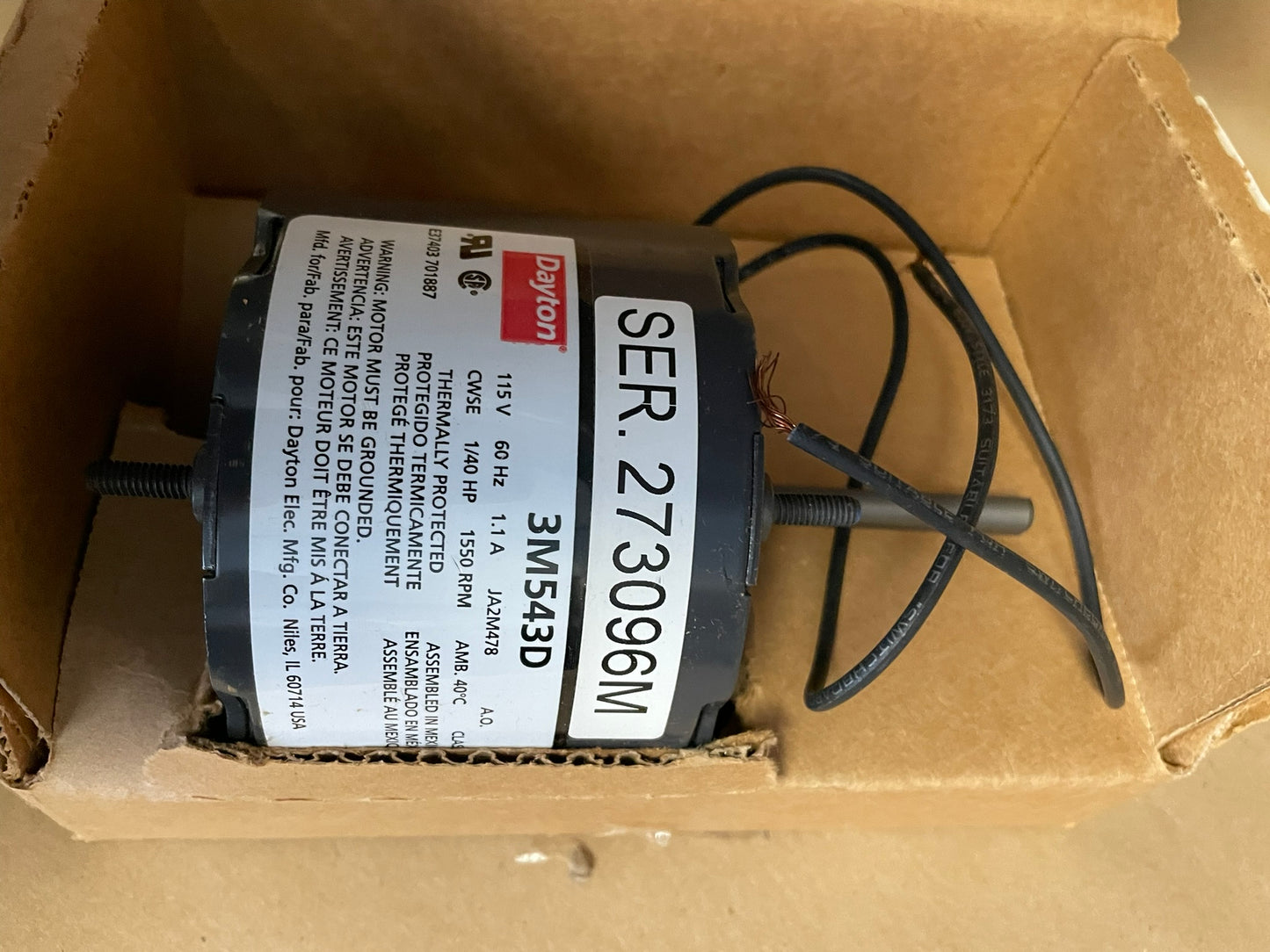 Dayton 3M543D Motor