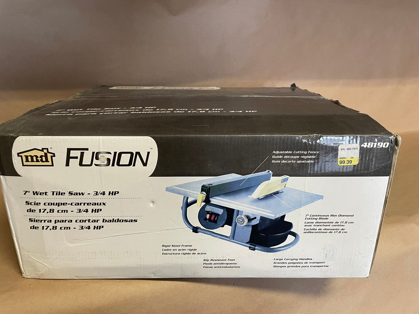 MD Fusion 48190 7" Wet Tile Saw