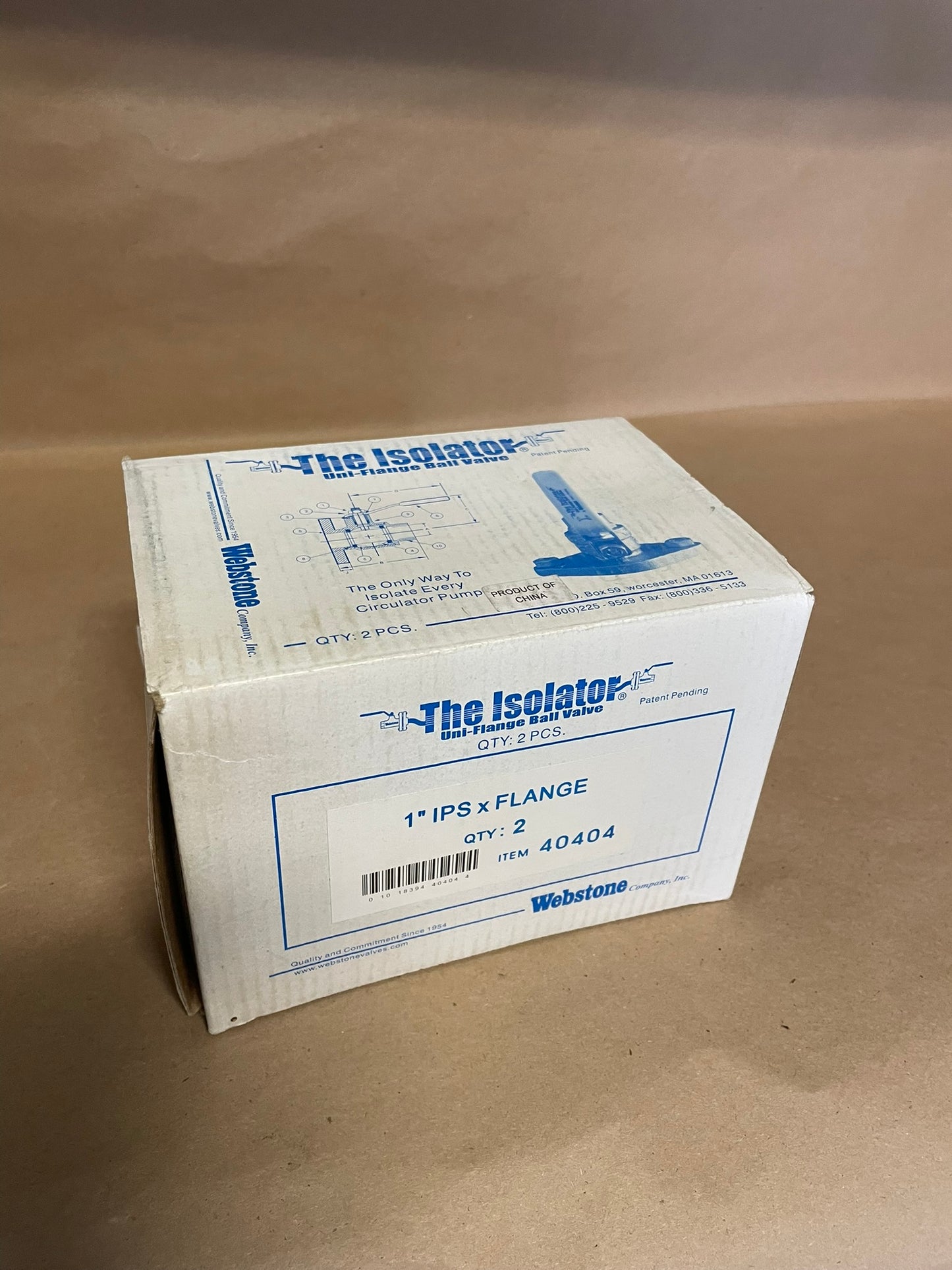 Webstone Uniflange Ball Valve 1" IPS 40404 QTY 2