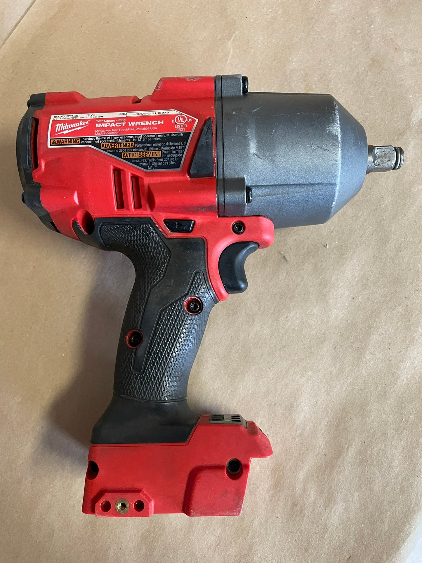Milwaukee 2767-20 M18 FUEL 1/2" High Torque Impact Wrench Preowned