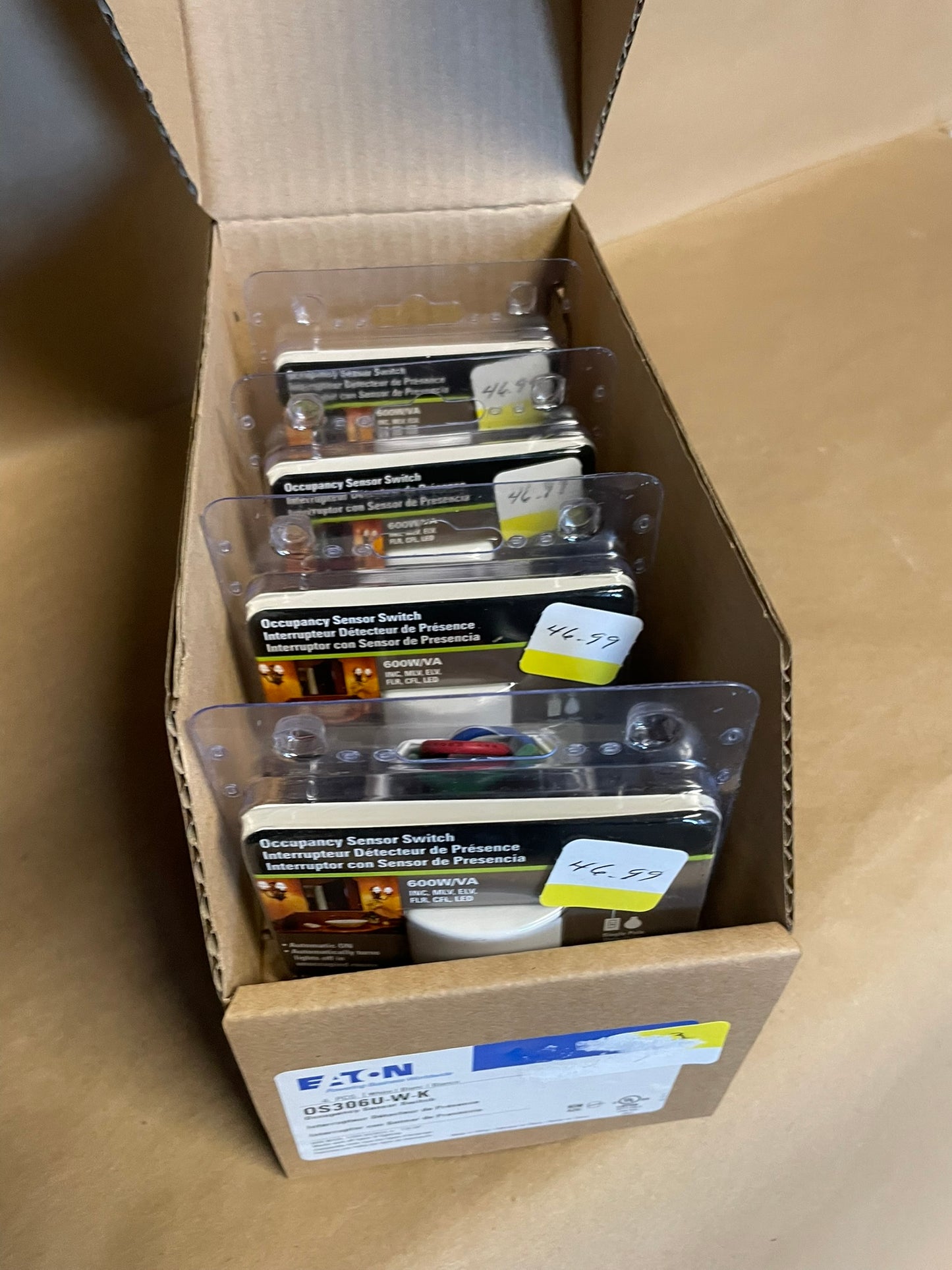 Case of 4 O306U-WK-K Energy Aving Occupancy Sensor