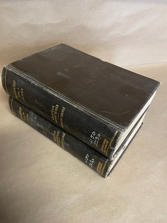 Psychology Vol I and Vol II American Science Series Advanced Course 1905