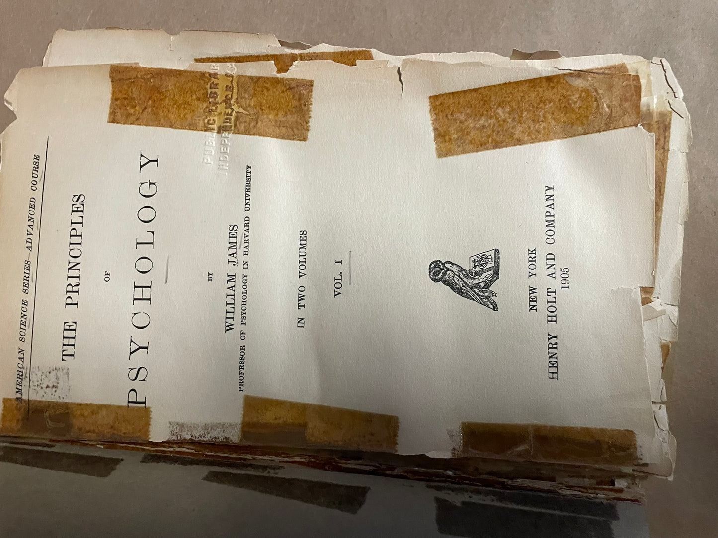 Psychology Vol I and Vol II American Science Series Advanced Course 1905