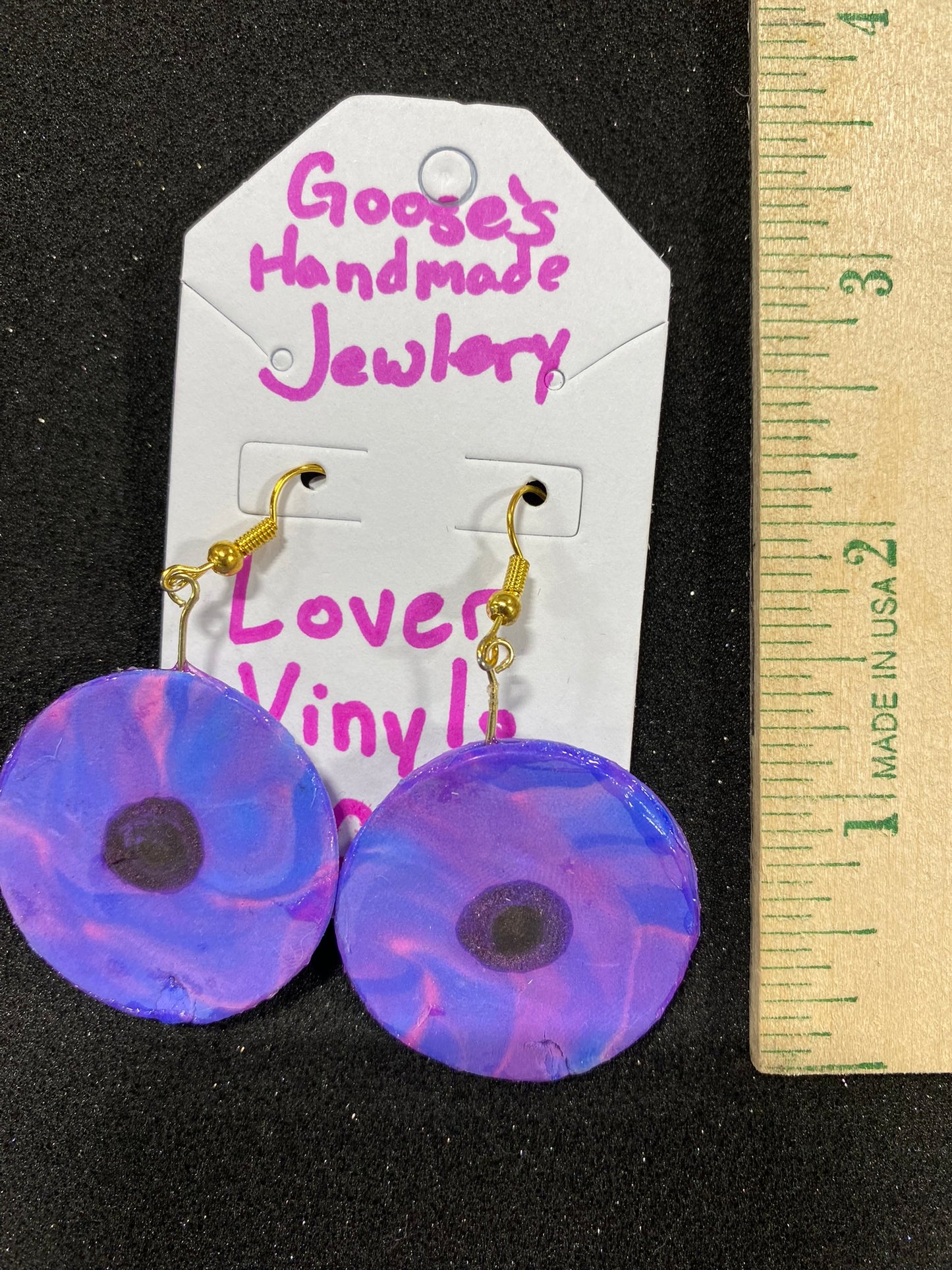 Goose's Handmade Lover Vinyls Earrings