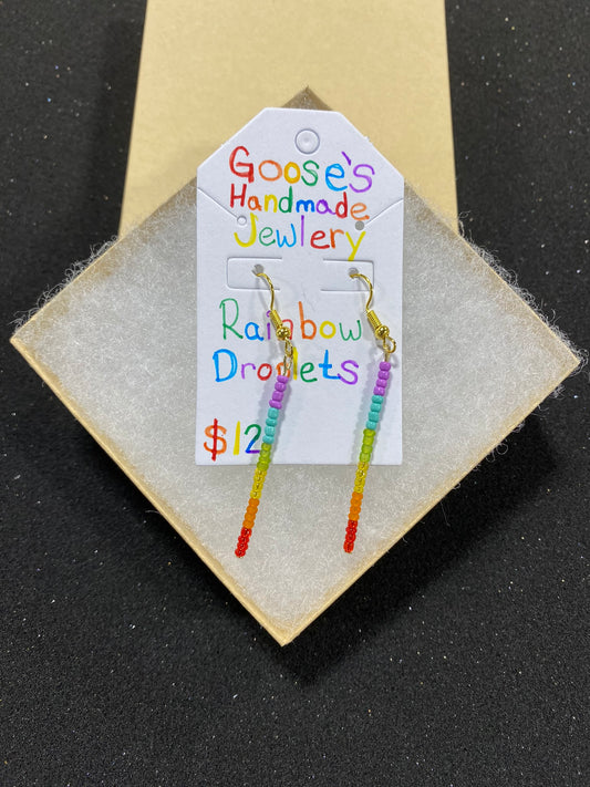 Goose's Handmade Rainbow Droplets Earrings