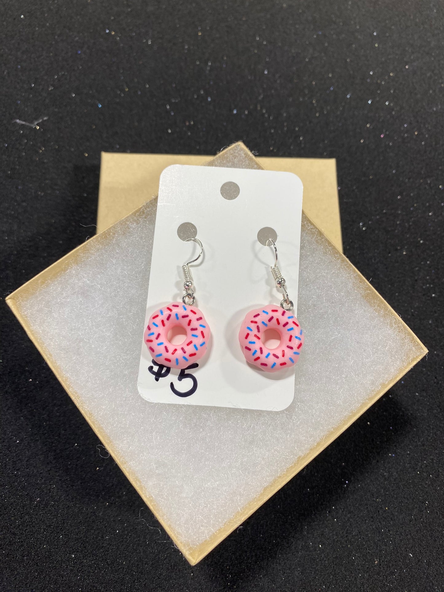 Goose's Handmade Pink Donut Earrings