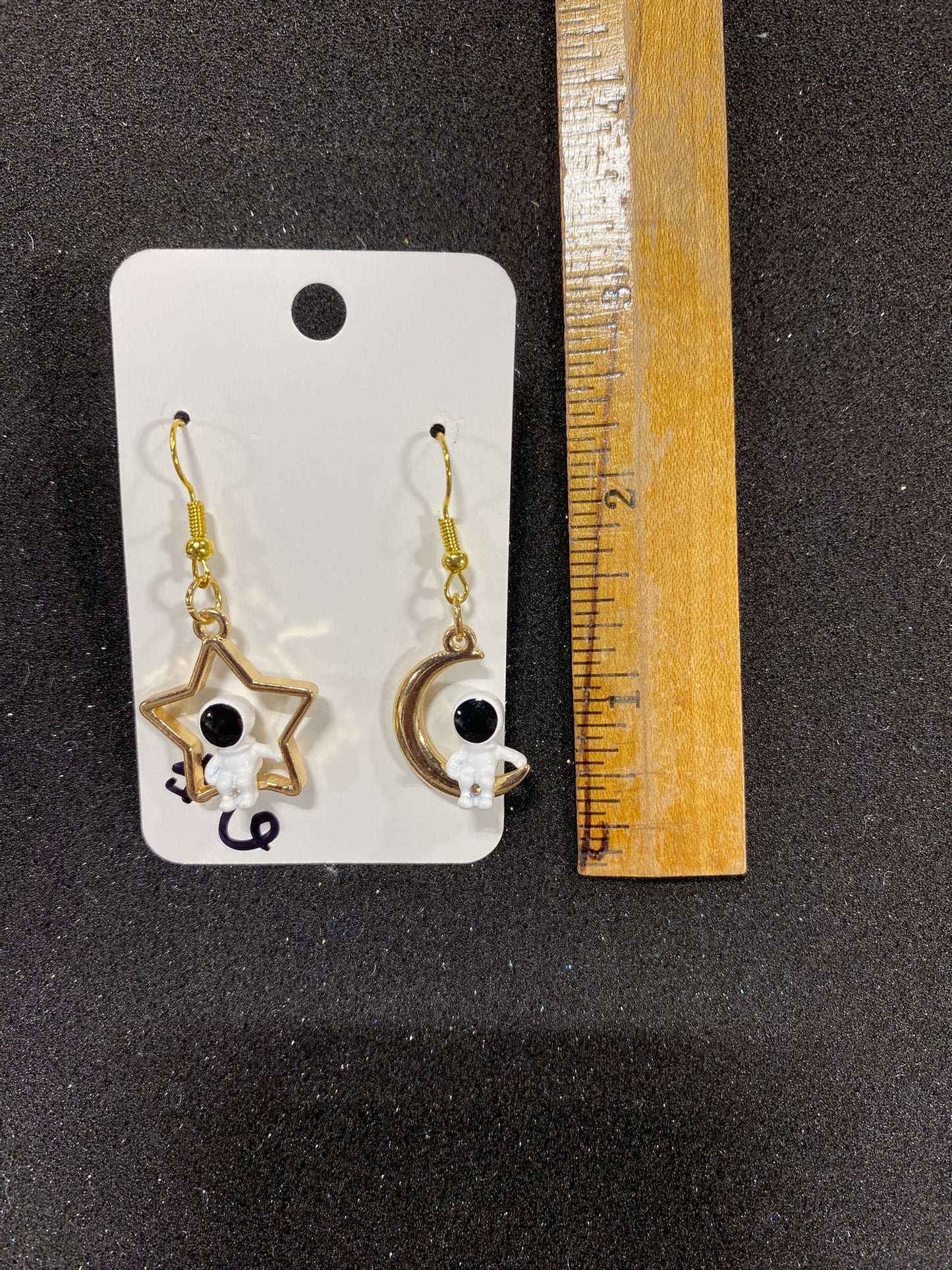 Goose's Handmade Astronaut moon/star Earrings