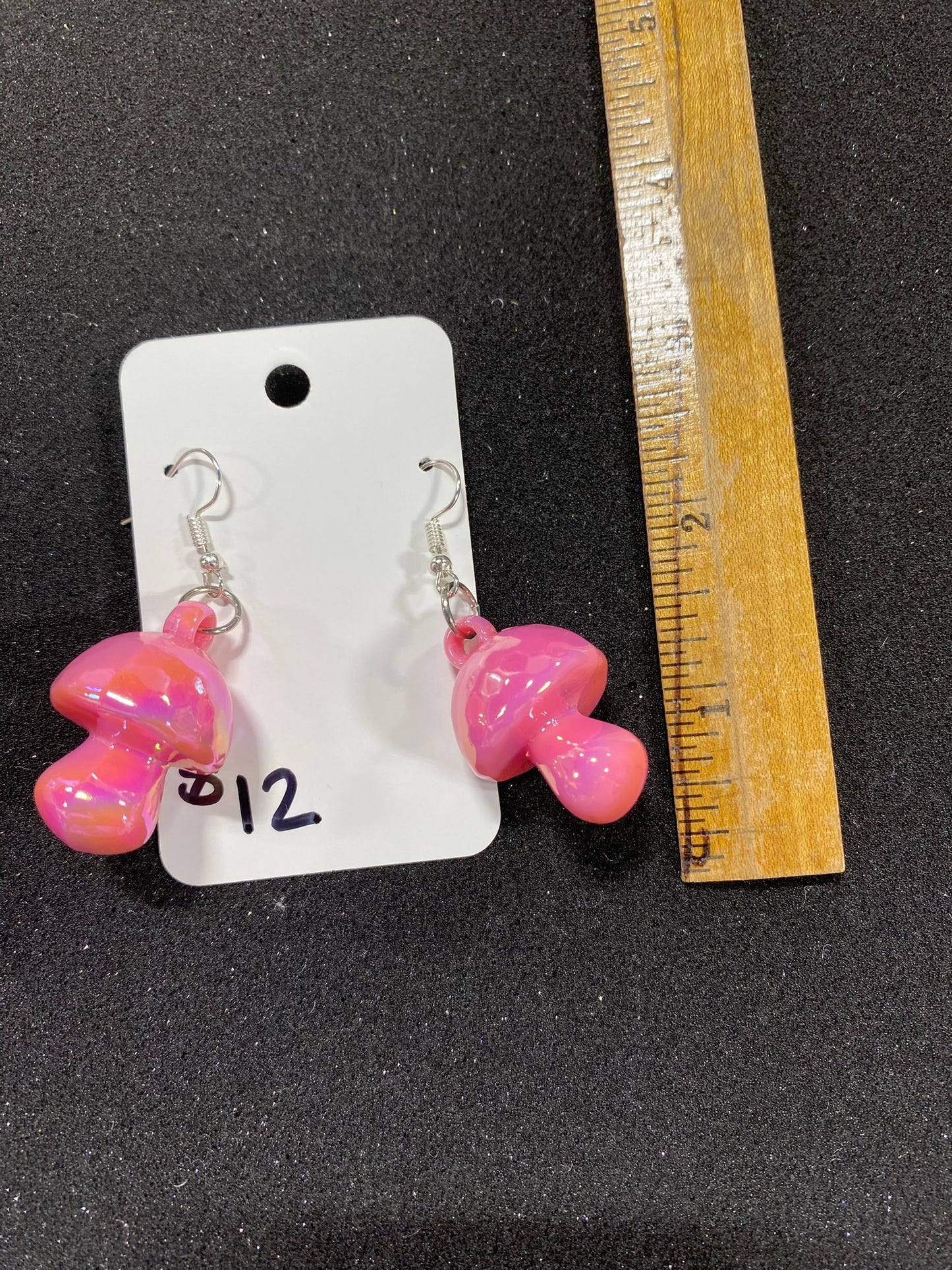 Goose's Handmade Pink Shroom Earrings