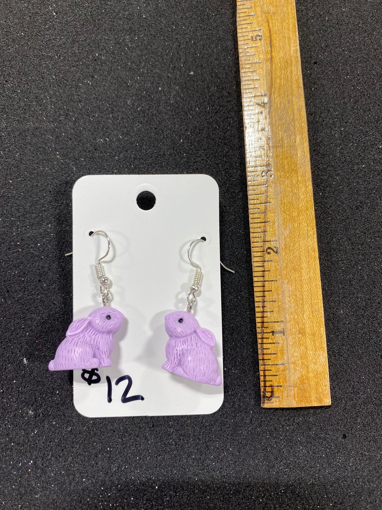 Goose's Handmade Lilac Bunny Earrings