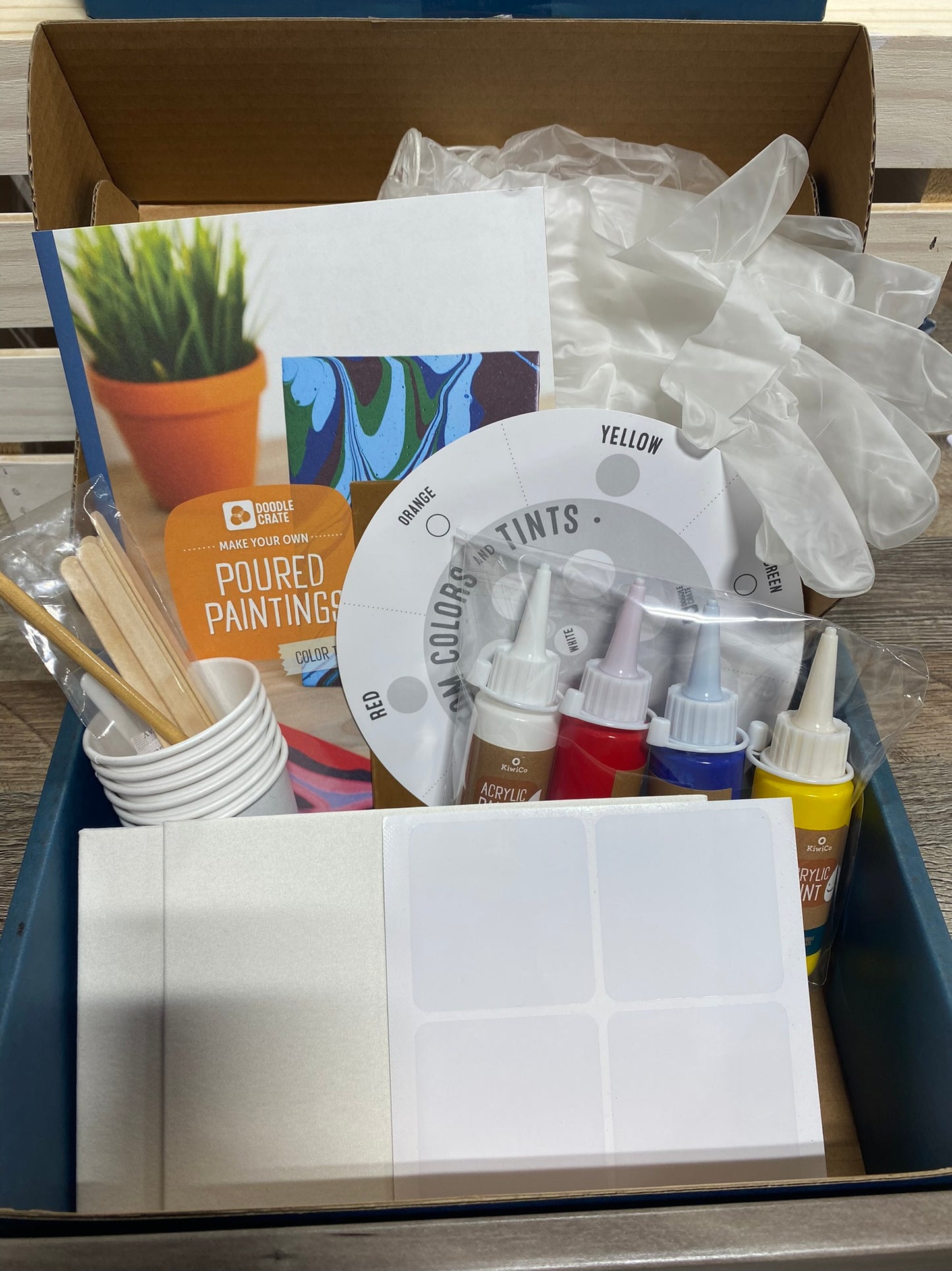 Kiwi Crate Poured Paintings kit