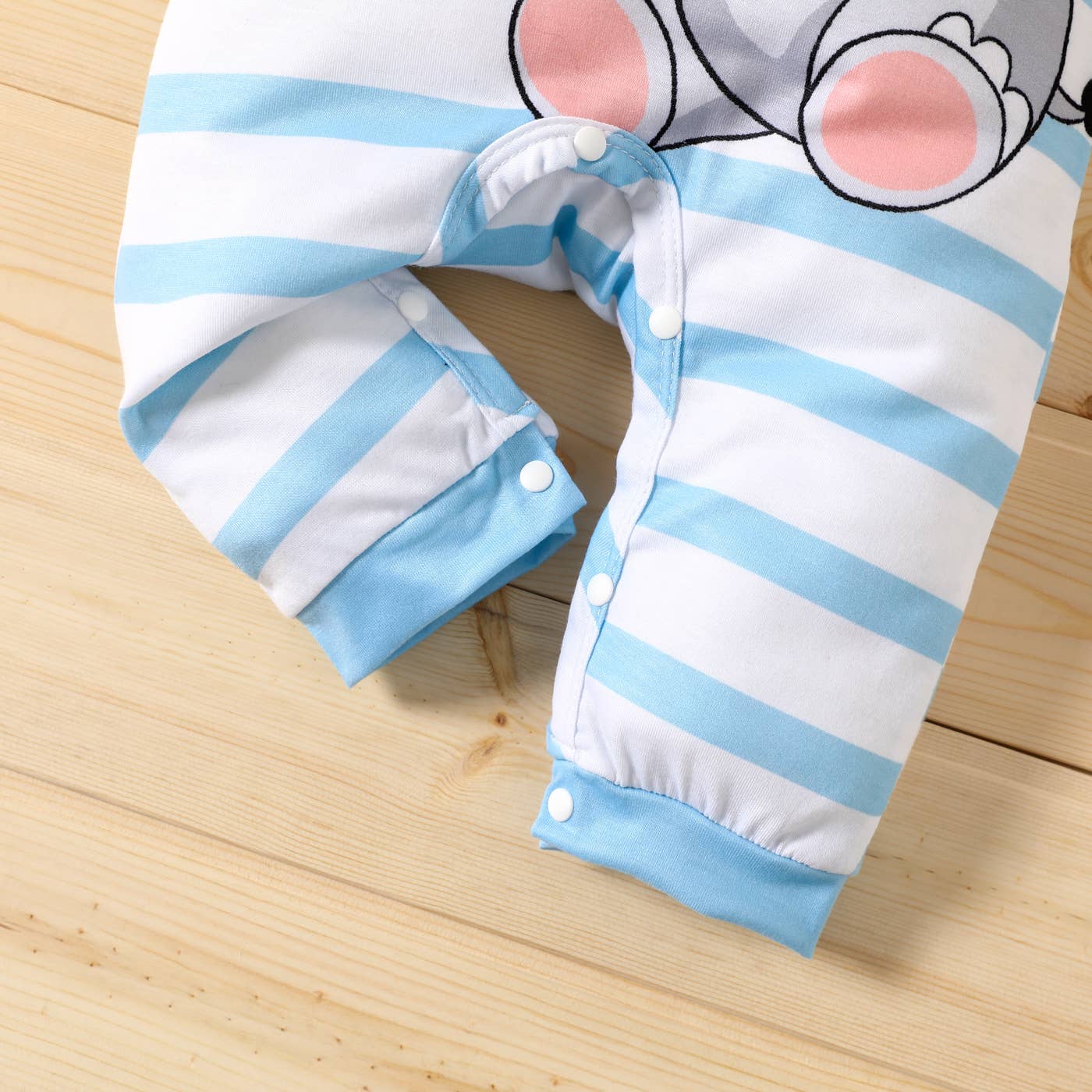 +Baby Boy/Girl Elephant Striped/Dots Naia™ Jumpsuit: Pink / 6-9 Months