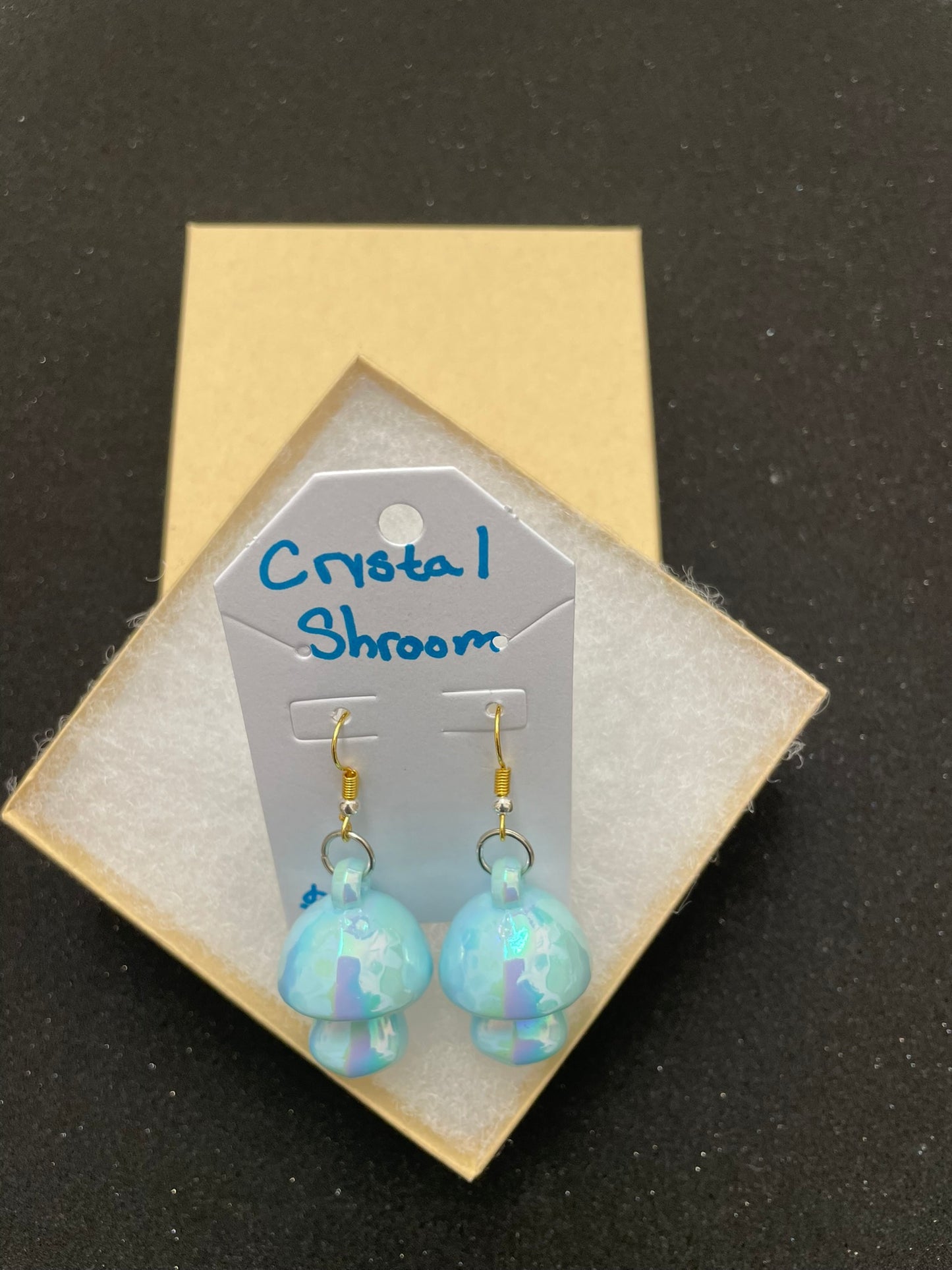 Goose's Handmade Crystal Shroom Earrings