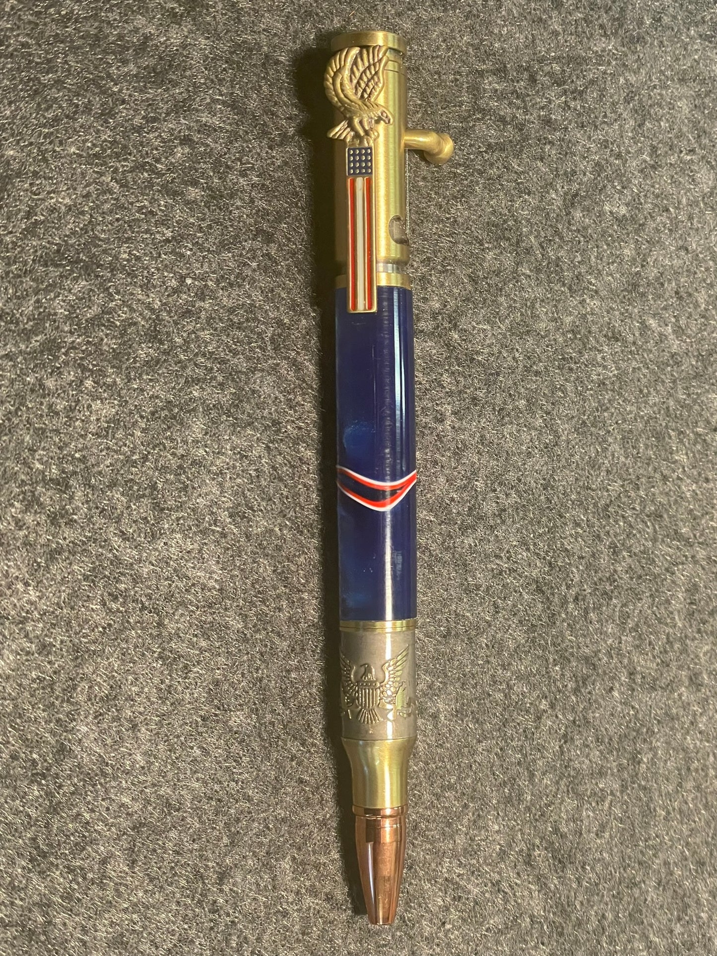 Patriotic Bolt Action Pen with Acrylic