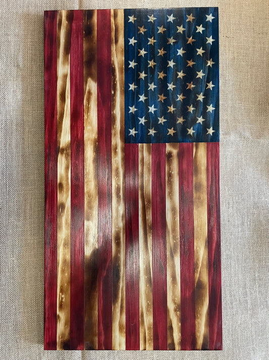 Wooden Patriotic Flag