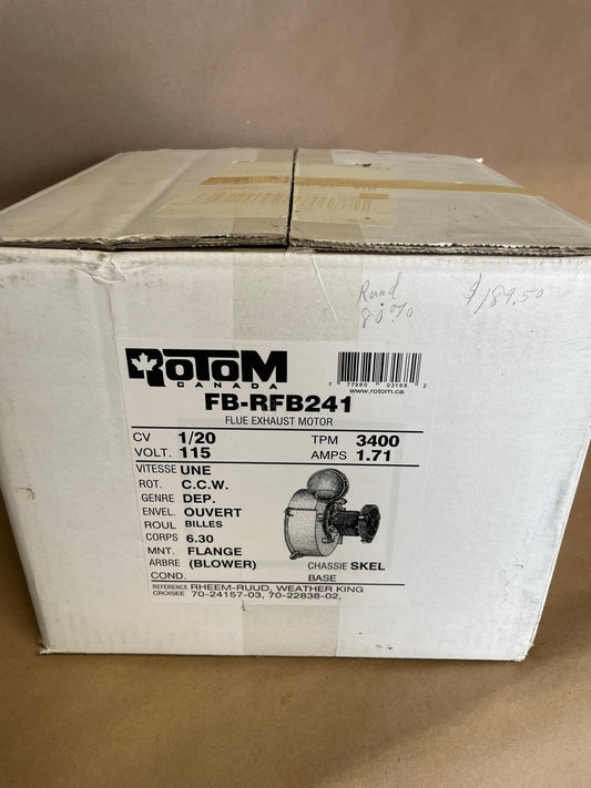 FB-RFB241 Flue Exhaust Motor