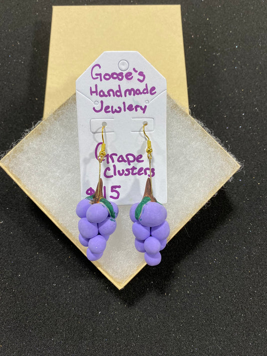 Goose's Handmade Grape Clusters Earrings