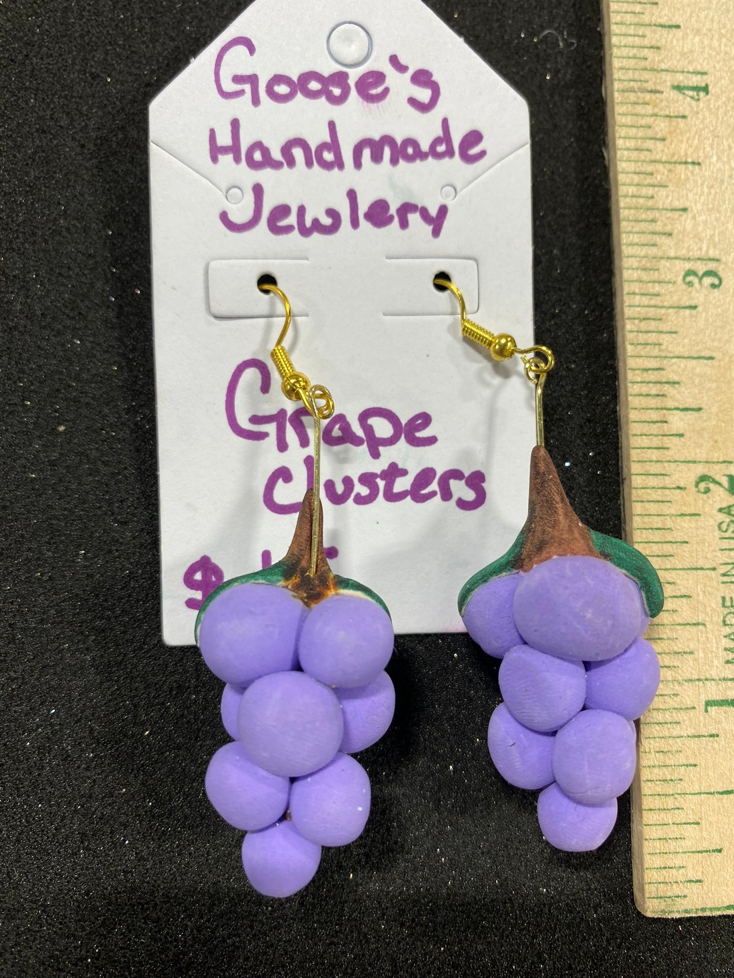 Goose's Handmade Grape Clusters Earrings