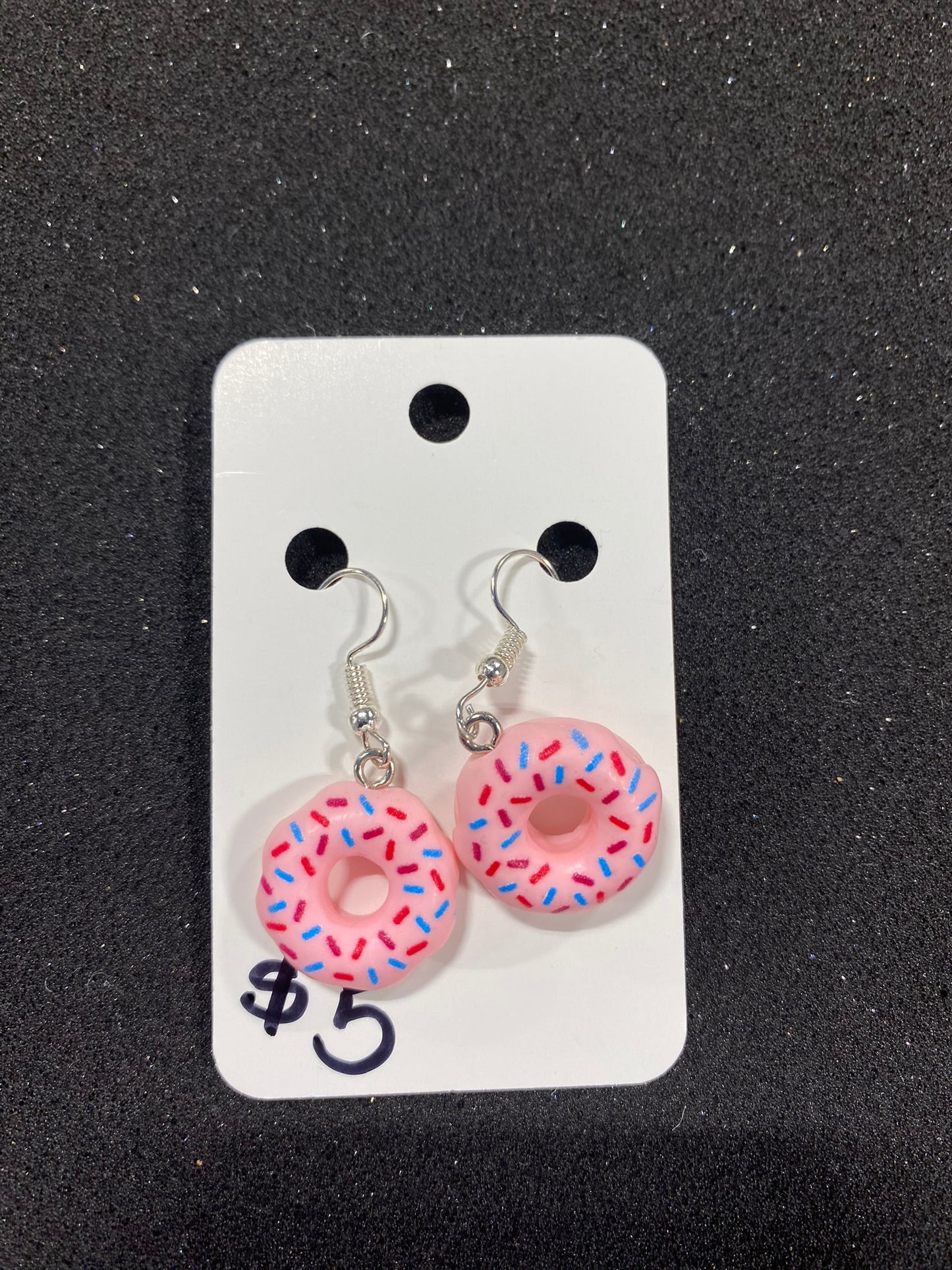Goose's Handmade Pink Donut Earrings