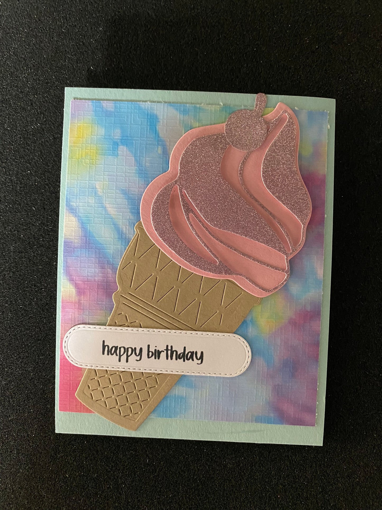 Ice Cream Birthday Card with gift card pocket