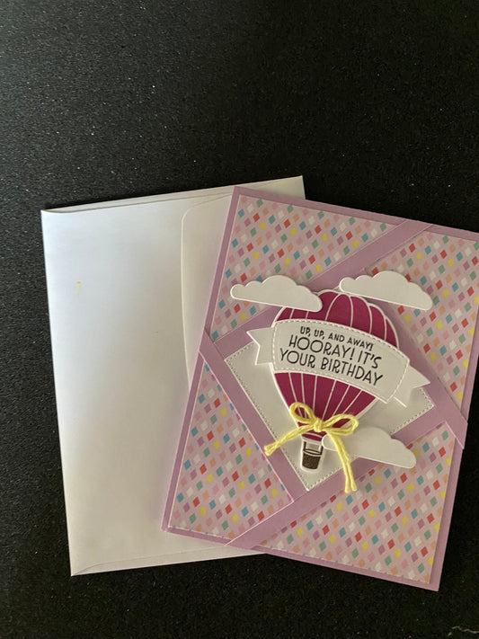 Hot Air Balloon Birthday Card